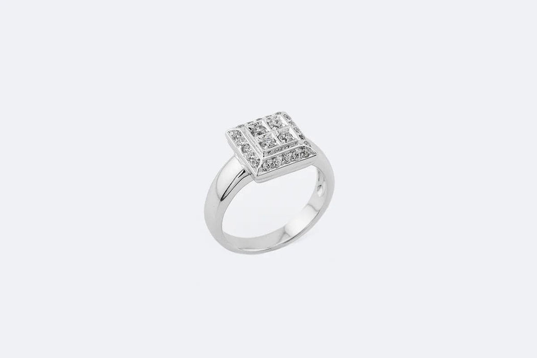 Bague 55 Bague en or blanc et diamants 58 Facettes ANL671