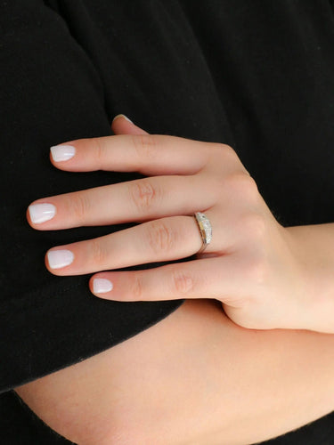 Bague Bague Art Deco diamants taille ancienne 58 Facettes J356