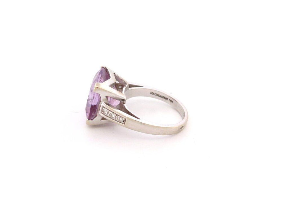 MAUBOUSSIN Ring „Mund der Liebe“ aus Weißgold mit Amethyst und Diamanten