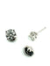 Boucles d'oreilles CARTIER. Puces d'oreille or blanc 18K et diamants 1.20ct (full set) 58 Facettes