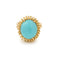 Bague 52 Bague Oursin Vintage cabochon turquoise 58 Facettes B337