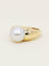 Bague 58 TECLA Bague jonc or jaune Perle bouton 58 Facettes 1204.1