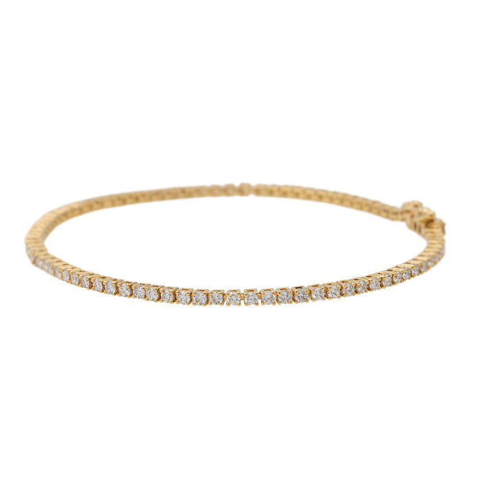 Yellow Gold Diamond Line Bracelet