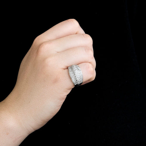 Bague Bague or blanc Diamants 58 Facettes LP1018/13