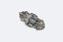 Broche Broche en or blanc avec huit-huit diamants et aigue-marine 58 Facettes spl01