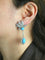 Boucles d'oreilles Boucles d'oreilles pendantes turquoises diamants 58 Facettes 1118.2