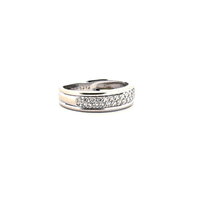 White gold and diamond wedding ring