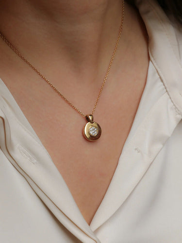 Pendentif Pendentif vintage rond diamants 0,20 ct 58 Facettes J420