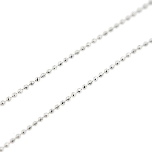 Collier Collier en maille à pois en or blanc 58 Facettes 35081