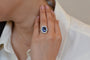 Bague 53 Bague vintage saphir de 4,36cts 58 Facettes 26678-23337