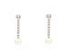 Boucles d'oreilles Boucles d'oreilles en or blanc avec diamants et perles 58 Facettes