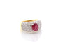 Bague 53 Bague rubis et diamants en or et platine 58 Facettes 27823
