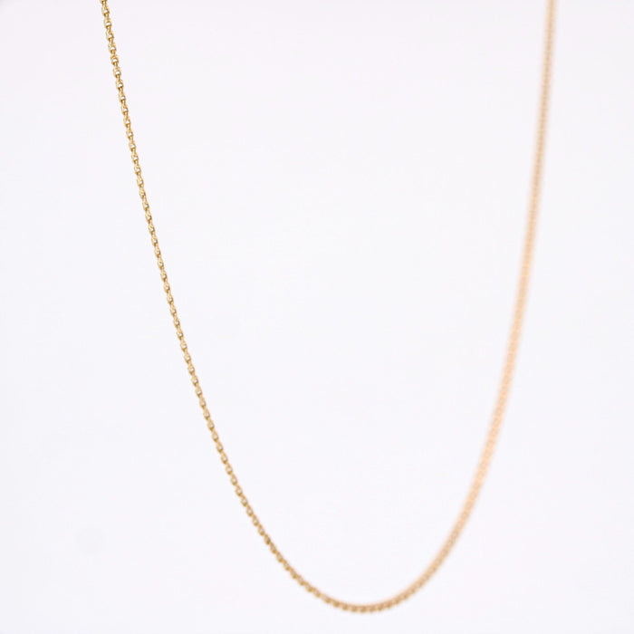 Antique double jaseron mesh yellow gold chain