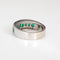 Bague 53.5 Alliance en or blanc avec émeraude et diamants 58 Facettes G14005
