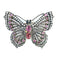 Broche Broche papillon en argent et or jaune, diamant et tourmaline 58 Facettes 12345