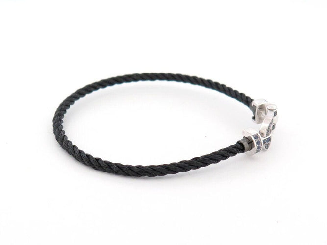 Bracelet bracelet FRED force 10 mm or blanc & saphirs 58 Facettes 263863