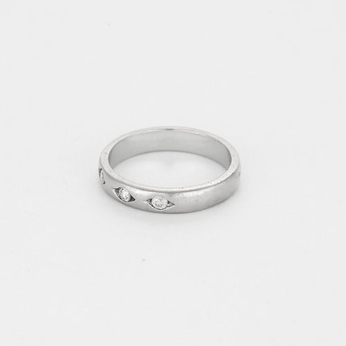 Bague Allliance en or gris 14K diamants 58 Facettes LAV16964