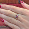 Bague 53 Bague or jaune diamants et rubis 58 Facettes 32235