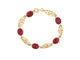 Bracelet bracelet maille filigrane sertie 5 grenats de perpignan or jaune 58 Facettes 264472