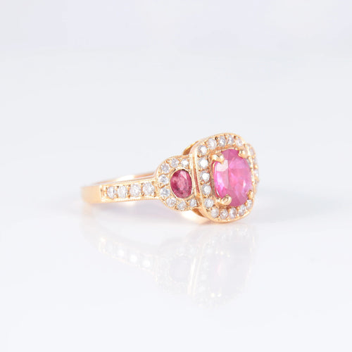Bague 51 Bague Trilogie Rubis 58 Facettes AB127