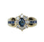 Bague 52 Bague jonc marguerite en or jaune 18 carats en saphirs et diamants 58 Facettes AB573