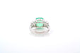 Bague Bague émeraude et diamants baguettes 58 Facettes 26052dv