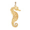 Pendentif Grand pendentif hippocampe vintage en or jaune avec œil en diamant 58 Facettes G13742