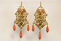 Boucles d'oreilles Boucles d'oreilles anciennes en perles de corail et filigrane d'or jaune 58 Facettes 7712
