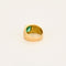Colombian emerald yellow gold ring 