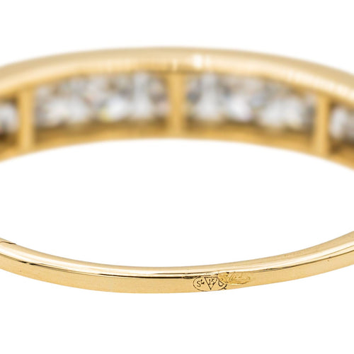 Bague 53.5 Bague Demi alliance Or jaune Diamant 58 Facettes 3675263CN