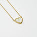 Collier Van Cleef & Arpels - Collier Lucky Alhambra Heart nacre blanche en or jaune 58 Facettes