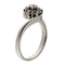 Bague 59 Bague en or blanc avec diamants taille brillant en forme de fleur 58 Facettes G3693