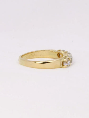 Bague 52 Bague or jaune diamants taille ancienne 58 Facettes J385