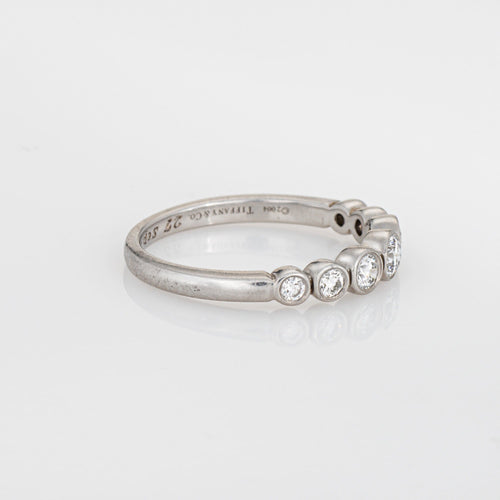 Bague 53 Tiffany & Co - Bague Jazz en platine et diamants (vers 2004) 58 Facettes G14226