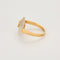 Bague 54 Bague moderniste or jaune et cristal de roche 58 Facettes NAR0303