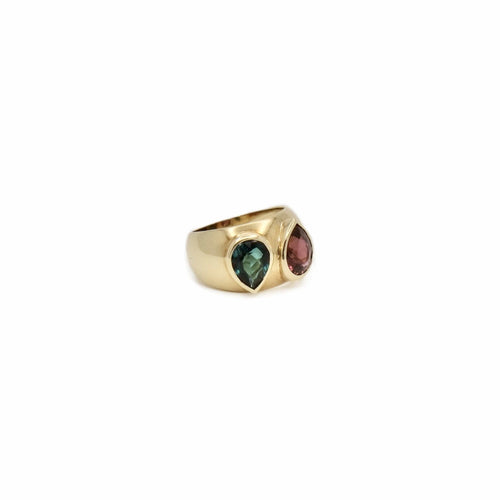 Bague Bague tourmalines poires 58 Facettes REF24091-254
