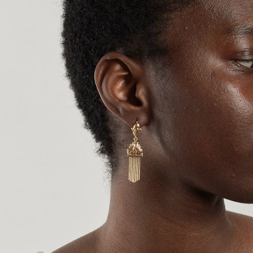 Pendentif Paire de pendants d'oreille en or jaune 58 Facettes