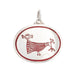 Pendentif Gianmaria BUCCELLATI Médaillon oiseau argent émail rouge 58 Facettes G12973