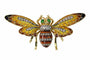 Broche Broche-Pendentif abeille vintage avec émail Plique-à-Jour et ailes tremblantes 58 Facettes 24263-0277