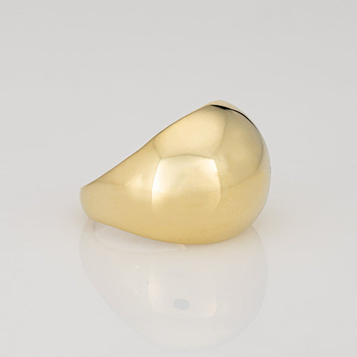 80s Vintage Cellino Dome Ring Sz 6 18k Yellow Gold Fine Italian Jewelry 58 Facettes G14089