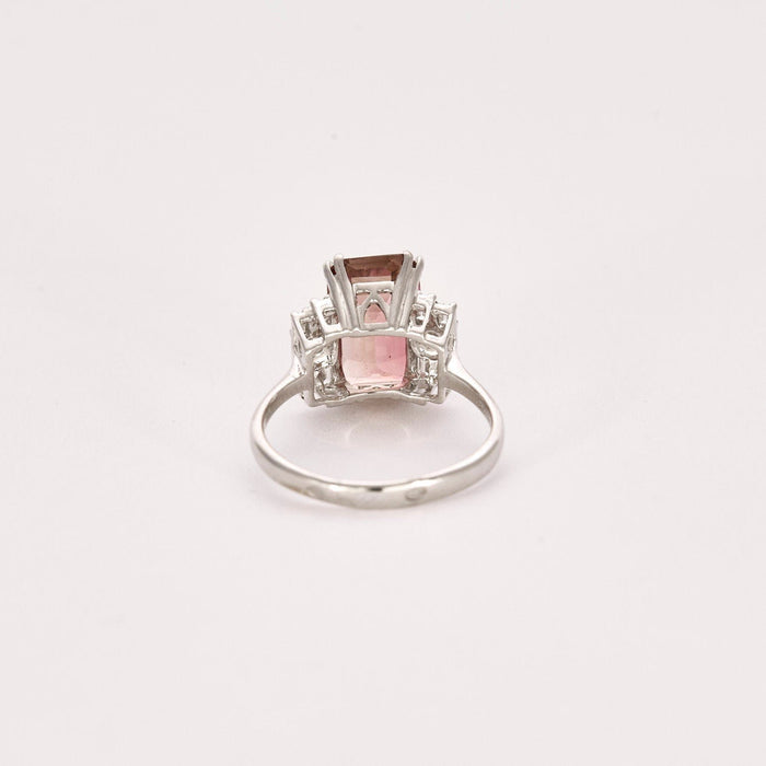 Bague 52 Bague tourmaline rose diamants 58 Facettes