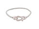 Bracelet bracelet FRED force 10 mm manille en or blanc cable acier t14 58 Facettes 260312
