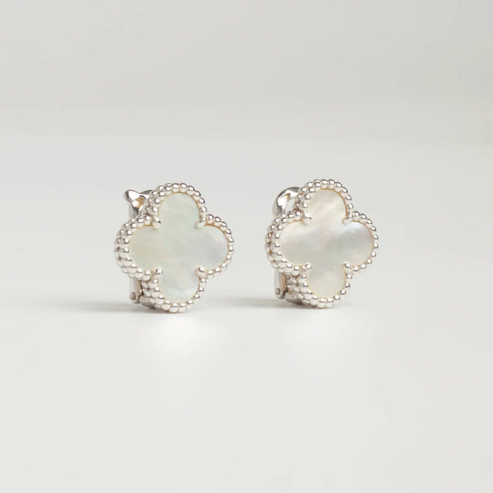 Van Cleef & Arpels - Earrings Vintage Alhambra Mother of pearl in white gold