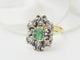 Bague 55 Bague ancienne en or jaune, émeraude et roses 58 Facettes 33262