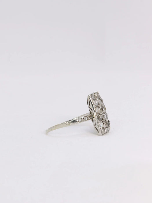 Ring Art Deco roosgeslepen diamanten