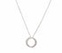 Collier Collier or blanc deux cercles pavage diamants 58 Facettes C83