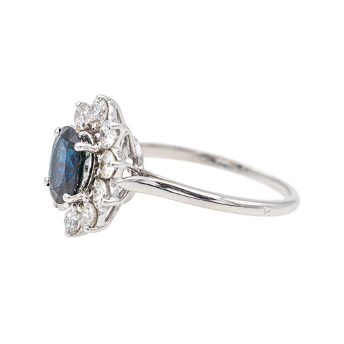 Bague 55.5 Bague Pompadour Or blanc Saphir 58 Facettes 3655104CN