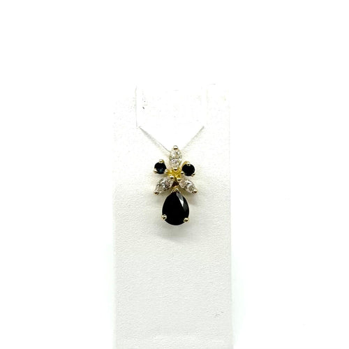 Pendentif Pendentif or jaune, saphirs et diamants 58 Facettes Z1351394