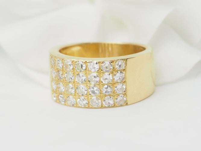 Bague 58 Bague ruban en or jaune et diamants 58 Facettes 33459