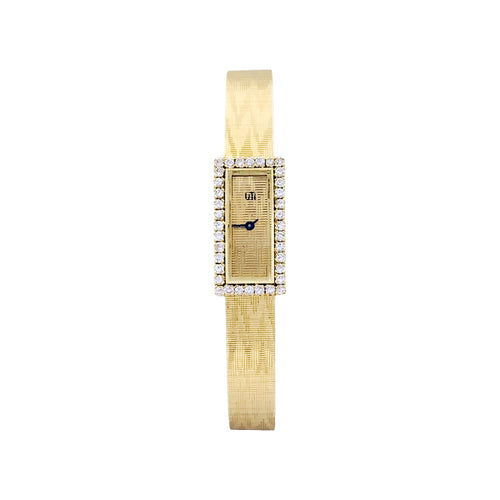 Montre Montre vintage UTI, mouvement Blancpain, or jaune, diamants. 58 Facettes 34991